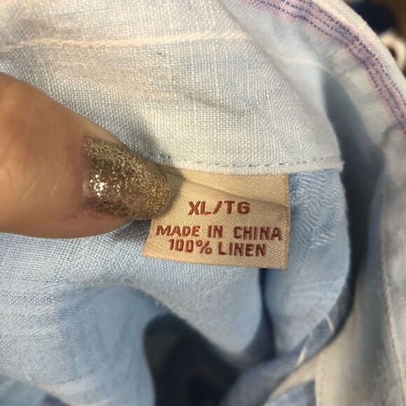 Tommy Bahama Size Extra Large (XL) Linen Pastels Long Sleeve - Picture 3 of 4